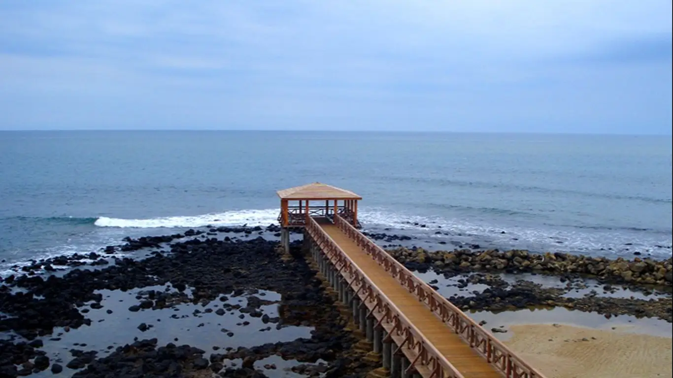 океан, мост, берег