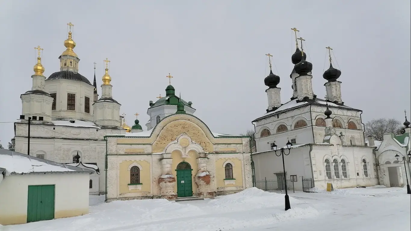 церковь, снег