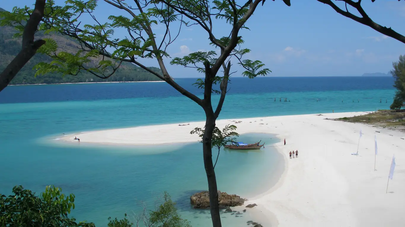 океан, пляж, горы