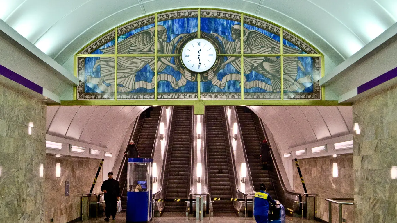 метро, лестница, люди