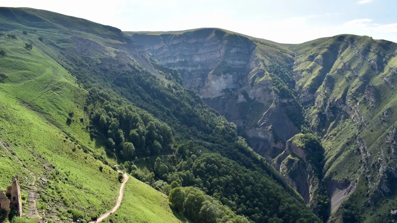 горы, холмы, облака